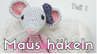 Lisa die Häkelmaus Eine süße Amigurumi Maus häkeln Teil 1 Der Kopf [upl. by Romeyn]