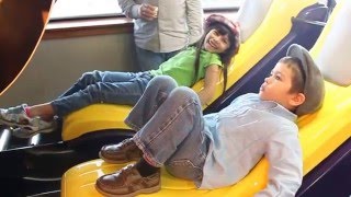 Roller Coaster Ride Simulator at Chuck E Cheese [upl. by Onaicul522]