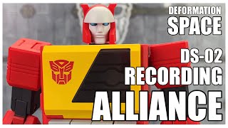 Deformation Space DS02 RECORDING ALLIANCE Transformers Masterpiece Blaster Review [upl. by Adnaloy]