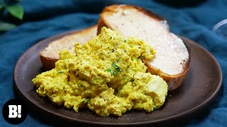 Vegan Scrambled Eggs 🍳 [upl. by Sukramed]