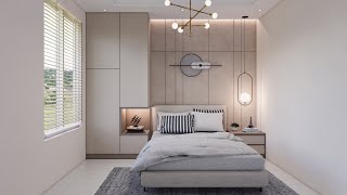 Sketchup interior design 54 Make a bedroom design and rendering by enscape [upl. by Nossaj199]