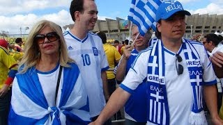 Οι Έλληνες και στο Μπέλο Οριζόντε  Greek fans at Estadio Mineirao [upl. by Ahsielat387]