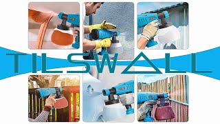 Tilswall 550 Watt HVLP Home Electric Spray Gun [upl. by Ohl]