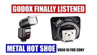 Godox V860 III Metal Hot Shoe for Sony Cameras  Fix Broken Mount with V1 Replacement  Tutorial [upl. by Morocco810]