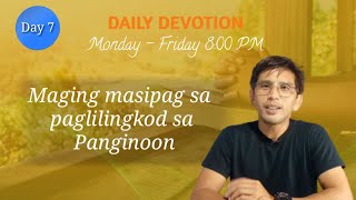 MAGING MASIPAG SA PAGLILINGKOD SA PANGINOON  1 Corinto 1558 Serve Maglingkod [upl. by Pyotr]