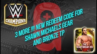 WWE Champions  Another 3 Codes for Free Shawn Gear and TPs 👍🏻 [upl. by Nowtna429]