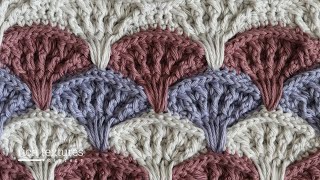 Embossed Shell Stitch  How to Crochet [upl. by Cirnek]