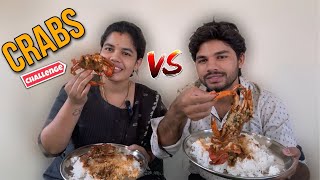 Crab challenge with my sis anjithasworld foodchallenge funny youtube [upl. by Shaner]