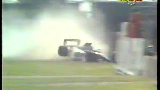 Stefano Modena Silverstone Crash [upl. by Levine]