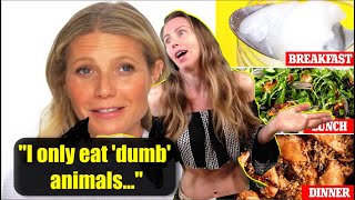 Freelee reacts to Gwyneth Paltrows Food Diaries  Harpers BAZAAR [upl. by Pierpont]