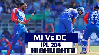 Mumbai Indians Vs Delhi Capitals Highlights DC vs MI Match Highlights IPL Highlights 2024 [upl. by Akoek]