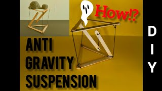 Anti Gravity Suspension Structure DIY using Popsicle sticks [upl. by Bolger45]