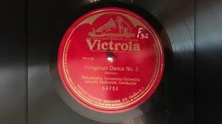 Leopold Stokowskis First Victor Record 1917 Brahms  Hungarian Dance No 5 [upl. by Akiwak226]