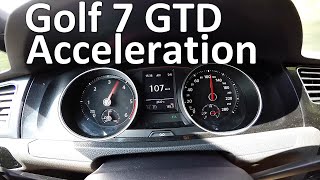 Golf 7 GTD DSG Stage 1 Acceleration [upl. by Pantheas]