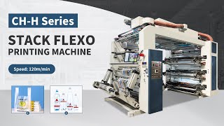 Stack flexographic machine for plastic film [upl. by Oneg]