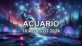 Horóscopo de hoy ♒︎ ACUARIO  10 Agosto 2024 acuariohoroscopo [upl. by Eytak]