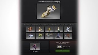 Dota 2 Treasure of the Shapers Legacy chest opening and items overview [upl. by Lillywhite]