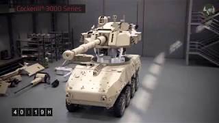 AUSA 2018 CMI Defence ARDEC Cockerill 3030 CRADA turret 30mm 3105 SAIC light tank [upl. by Eittik942]