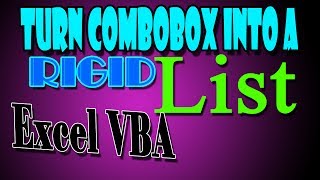 Disable Typing Over ComboBox Items  List Only in ComboBox in Excel VBA Dropdown [upl. by Foote]