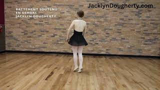 How to Ballet Terms BATTEMENT SOUTENU EN DEHORS Jacklyn Dougherty battement soutenu endehors [upl. by Caesaria]