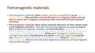 Difference between Diamagnetic Paramagnetic and Ferromagnetic Materials [upl. by Malley]