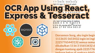 OCR Application Using Expressjs Reactjs amp Tesseract [upl. by Yajiv273]