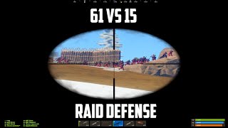 THE BIGGEST RAID DEFENSE IN RUST HISTORY  61v15  300 ROCKETS [upl. by Yebloc832]