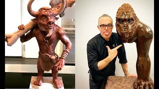 How To Make Sculpture Art Using Chocolate 🍫  Technique sculpt [upl. by Neelyt]