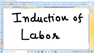 INDUCTION OF LABOUR  SHORT LACTURE [upl. by Olegnad868]