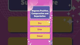 Degrees Positive Comparative and Superlative vocabulary degrees [upl. by Gardel824]