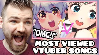 First Time Reacting to THE BIGGEST EVER VTUBER SONGS  REACTION [upl. by Breana]