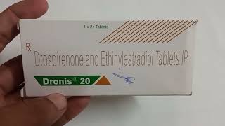 Dronis 20 Tablet  Drospirenone amp Ethinylestradiol Tablet ip  Dronis 20 mg Tablet Uses Dosage Hindi [upl. by Boor]