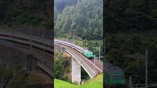 🚆 Die Re 460 010 auf der Intschireussbrücke Ein Intercity nach Zürich HB und hupt zur Begrüßung 🚂 [upl. by Clary250]