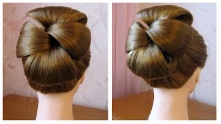 Сoiffure simple pour les fetes soiréemariage★ Chignon cheveux mi long★facile et rapide [upl. by Anec]