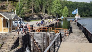 historical boat lift passthrough Telemarken Norway [upl. by Garvy]