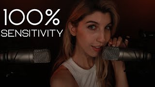 100 SENSITIVITY INAUDIBLE WHISPERS ASMR Intense Natural Mouth Sounds amp Hand Movements [upl. by Hnahc324]