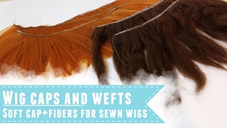 Sewn wig caps and wefts Wefting alpaca and synthetic fibers for wig making [upl. by Yaja]