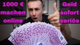 Schnell 1000 Euro online seriös verdienen Geld im internet machen ohne Investition [upl. by Hendrix]