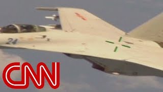 Chinese fighter jet buzzes US navy plane [upl. by Salomie]