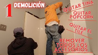 remodelacion completa de baño dia 1 de 11 demolicion [upl. by Cumine]