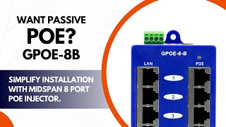 Simplify installations with an 8port midspan PoE Injector Power  Data to 8 lowvoltage devices [upl. by Nyvar]