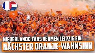 Nächster OranjeWahnsinn NiederlandeFans nehmen Leipzig ein Nederlandse fans in Leipzig [upl. by Erich]