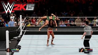 Nikki Bella vs AJ Lee  WWE2K15 Match [upl. by Nawk837]