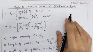 Model 3 MMS InfinityFCFS Multiservice Model  Queueing Theory in Operation Research [upl. by Elfie]