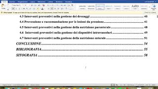 Come creare lindice o sommario per la tesi su word [upl. by Ahsakal]