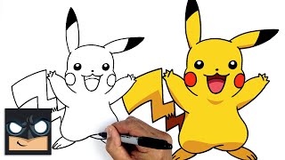 How To Draw PIKACHU  YouTube Studio Art Tutorial [upl. by Enoyrt]