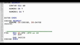 Como crear variables en ensamblador 8086 [upl. by Arukas]