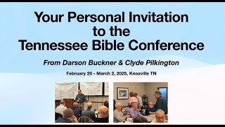 2025  Tennessee Bible Conference Knoxville February 28–March 2 [upl. by Werda922]