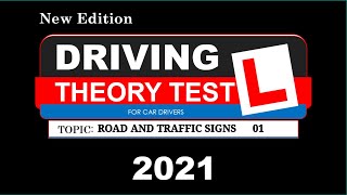 New UK Driving Theory Test Practice Topic 9 Road amp Traffic Signs part 1 [upl. by Kirkpatrick]