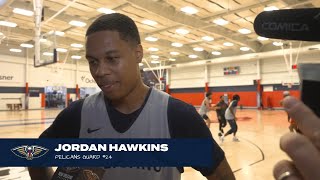 Jordan Hawkins excited for 1st NBA game vs Grizzlies  New Orleans Pelicans [upl. by Adele]